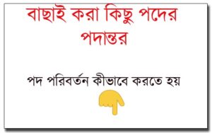 Read more about the article পদান্তর || বাছাই করা গুরুত্বপূর্ণ কিছু পদান্তর