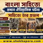 প্রধান ঐতিহাসিক ঘটনা ও বাংলা সাহিত্যে তার প্রভাব